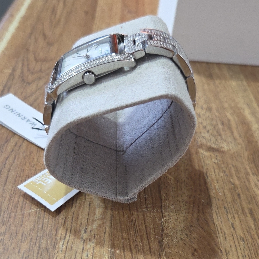 Michael Kors Silver Rectangular Watch NWT - image 5